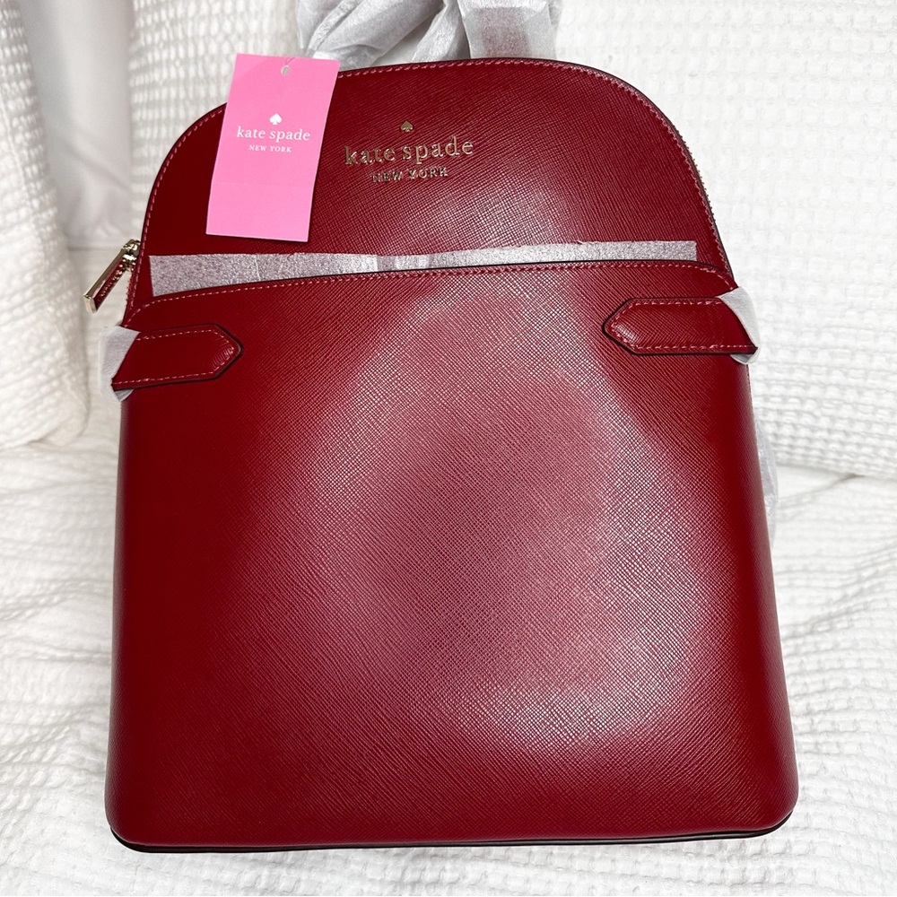 Kate Spade Cherry Red Backpack Purse - Picture 2 of 7